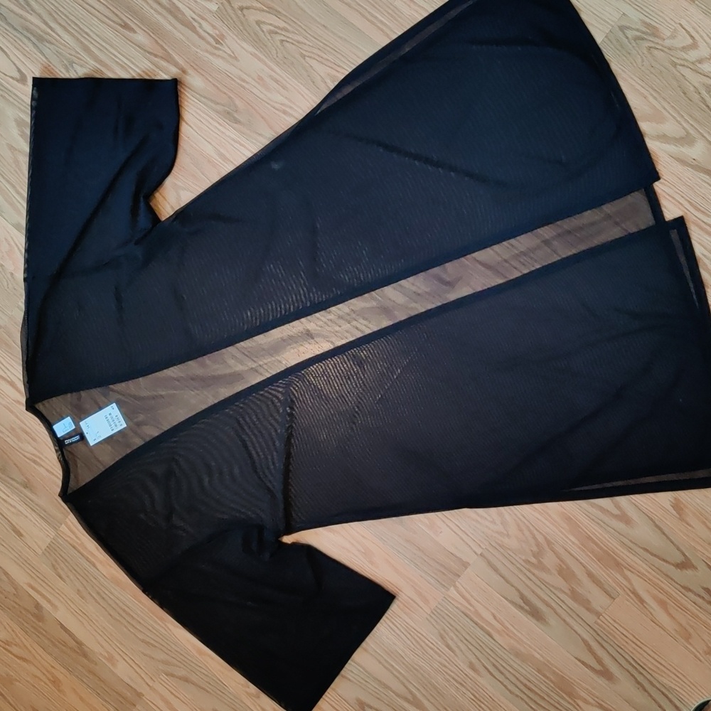 H&M Sheer Black Swim Cover Up Robe, NWT